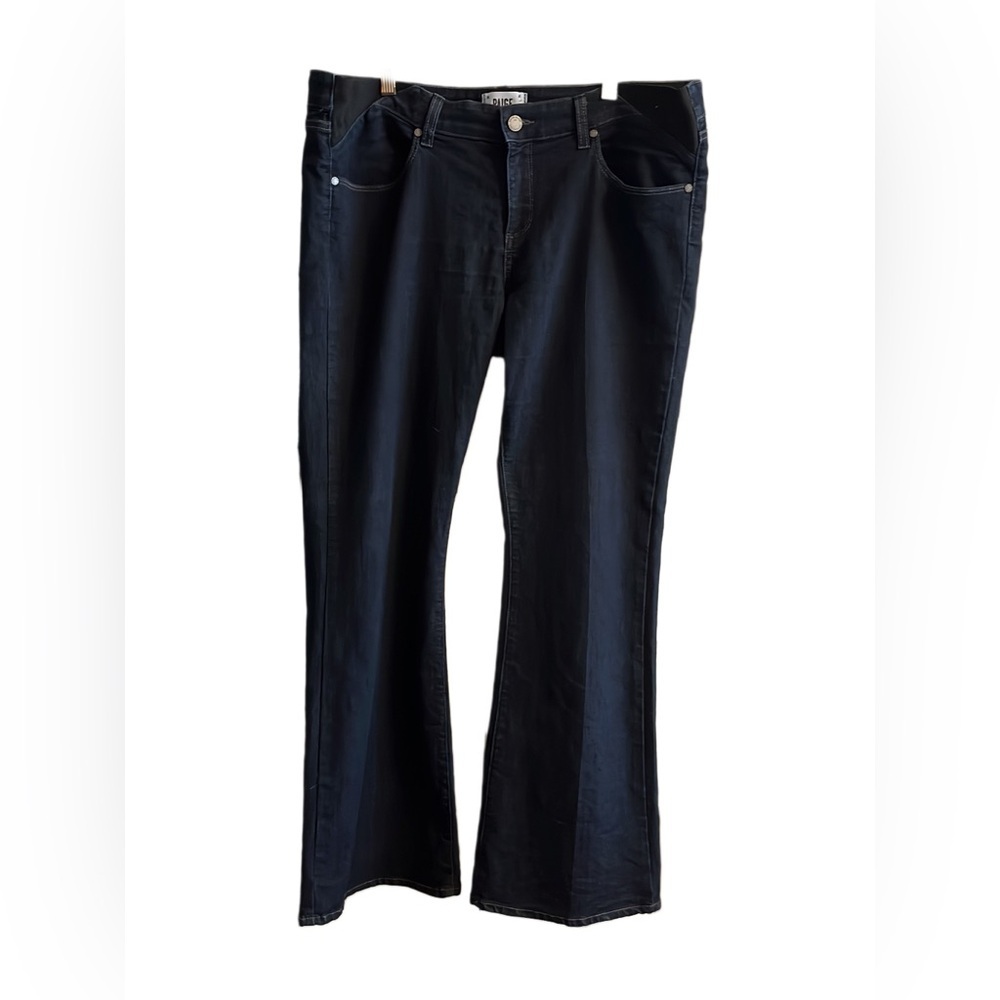 Womens Paige Maternity skyline Boot Petite Dark Denim Jeans Size 34